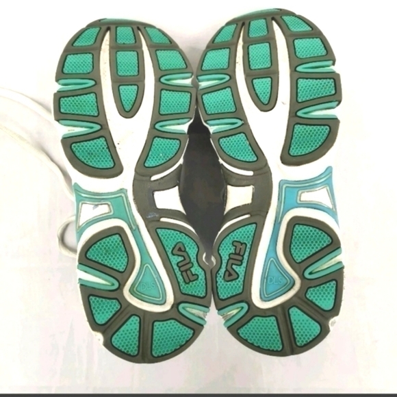 Fila Women's 7 Teal And Silver Lace-Up Athletic  Tennis Shoe RN# 91175 - Picture 7 of 8